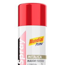 Tinta Spray Metálica Vermelho 400ml - MUNDIAL