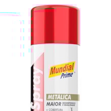 Tinta Spray Metálica Vermelho 400ml - MUNDIAL Tinta Spray Metálica Vermelho 400ml - MUNDIAL
