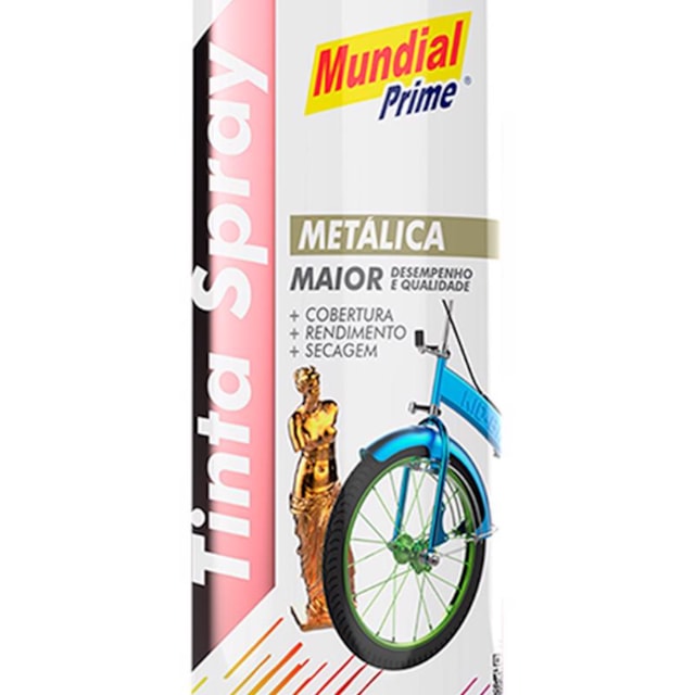 Tinta Spray Metálica Vermelho 400ml - MUNDIAL