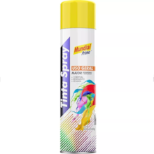 Tinta Spray Uso Geral 400ml Amarelo Bandeira - MUNDIAL Tinta Spray Uso Geral 400ml Amarelo Bandeira - MUNDIAL