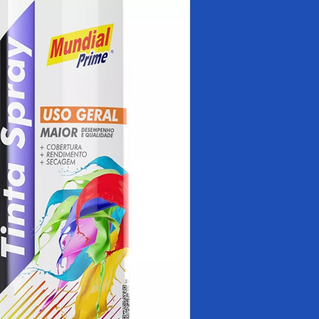 Tinta Spray Uso Geral 400ml Azul Bandeira - MUNDIAL Tinta Spray Uso Geral 400ml Azul Bandeira - MUNDIAL