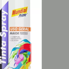 Tinta Spray Uso Geral 400ml Cinza Médio - MUNDIAL