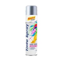 Tinta Spray Uso Geral 400ml Cinza Médio - MUNDIAL Tinta Spray Uso Geral 400ml Cinza Médio - MUNDIAL