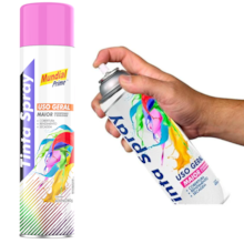 Tinta Spray Uso Geral 400ml Rosa - MUNDIAL Tinta Spray Uso Geral 400ml Rosa - MUNDIAL