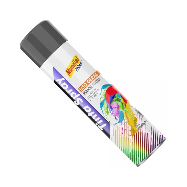 Tinta Spray Uso Geral 400ml Sub Grey Cinza - MUNDIAL Tinta Spray Uso Geral 400ml Sub Grey Cinza - MUNDIAL