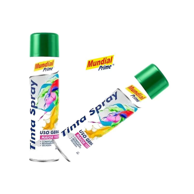 Tinta Spray Uso Geral 400ml Verde Bandeira - MUNDIAL