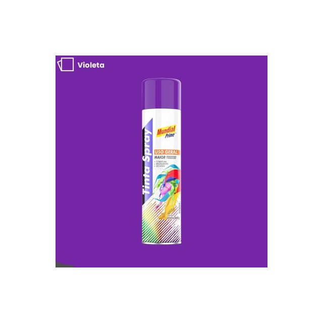 Tinta Spray Uso Geral 400ml Violeta - MUNDIAL