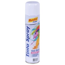Tinta Spray Uso Geral Branco Brilhante 400ml - MUNDIAL PRIME Tinta Spray Uso Geral Branco Brilhante 400ml - MUNDIAL PRIME