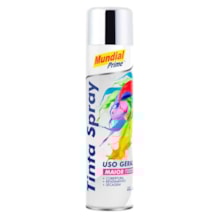 Tinta Spray Uso Geral Metálica Cromada 400ml - MUNDIAL PRIME
