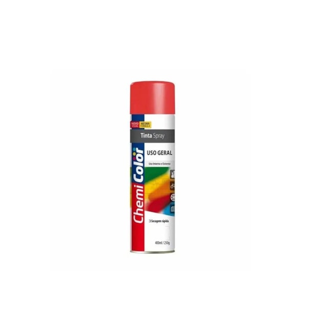 Tinta Spray Uso Geral Vermelho 400ml - Chemicolor