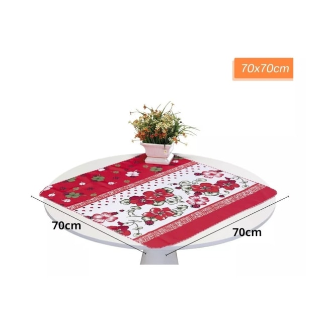 Toalha Centro Mesa Quadrada Flores Delicada Toalha Centro Mesa Quadrada Flores Delicada