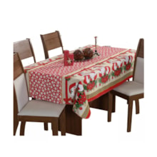 Toalha De Mesa 4 Lugares Estampa Natalina Papai Noel Natal