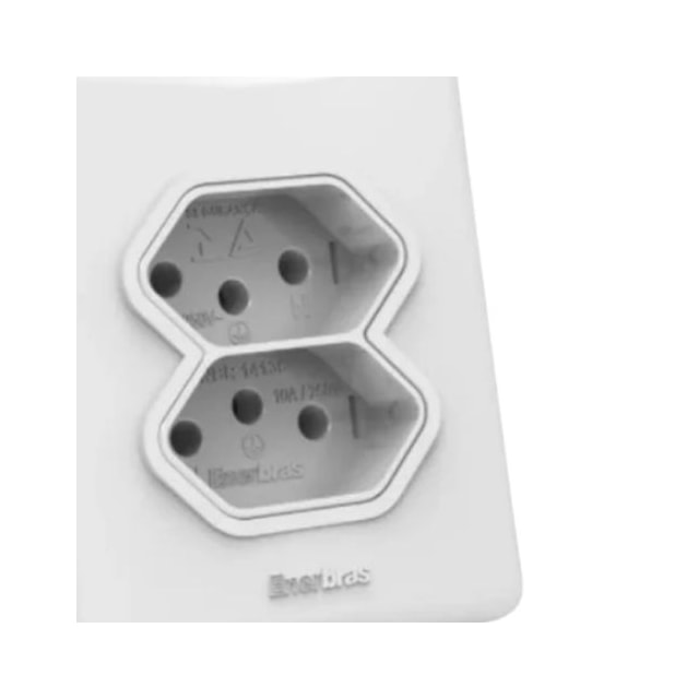 Tomada Dupla 10A para Sobrepor - Enerbras Tomada Dupla 10A para Sobrepor - Enerbras