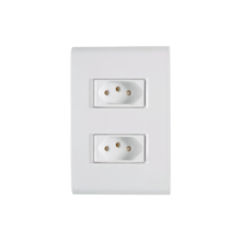 Tomada Dupla 20A Branca Liz - TRAMONTINA Tomada Dupla 20A Branca Liz - TRAMONTINA