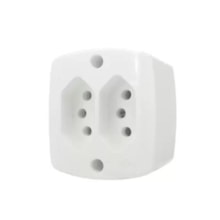 Tomada Externa Dupla 10A Branca - ILUMI Tomada Externa Dupla 10A Branca - ILUMI