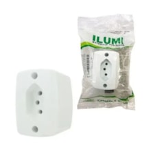 Tomada Externa Simples 10a Branca- Ilumi Tomada Externa Simples 10a Branca- Ilumi