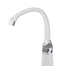Torneira Automática de Mesa Bica Alta Branca / Cromada 1/2" - TIGRE Torneira Automática de Mesa Bica Alta Branca / Cromada 1/2" - TIGRE