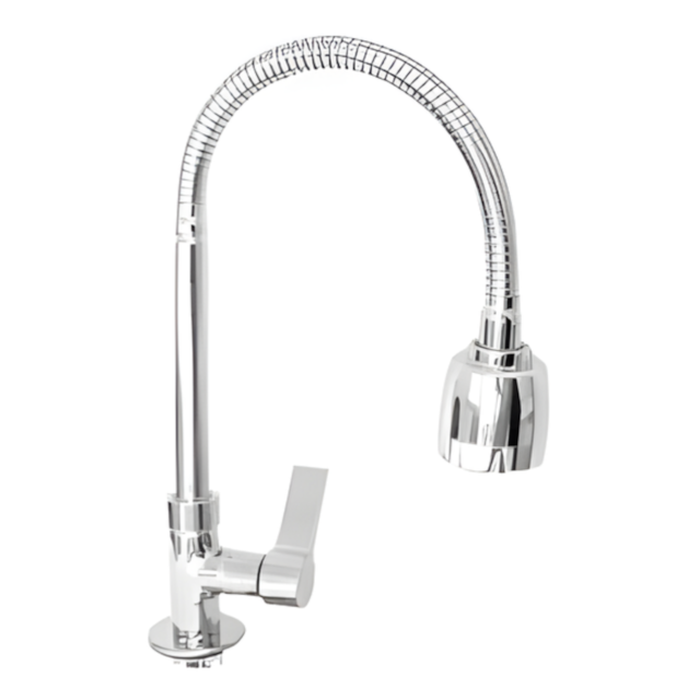 Torneira de Bancada 1168 Bica Alta C-70 Cano 5/8 Gourmet 1/4" - BELLARENZO METAIS
