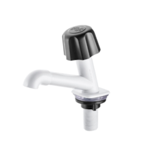 Torneira Lava PVC de Mesa Branco com Preto - HERC Torneira Lava PVC de Mesa Branco com Preto - HERC