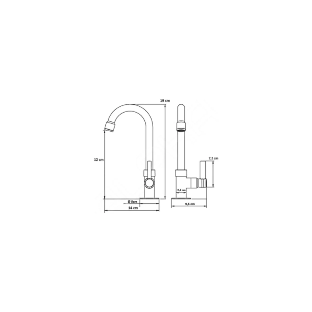 Torneira p/ Bancada 1198 Bico Móvel C-70 5/8" x 1/4" - BELLARENZO METAIS Torneira p/ Bancada 1198 Bico Móvel C-70 5/8" x 1/4" - BELLARENZO METAIS