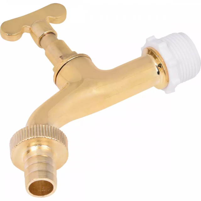 Torneira para Jardim Amarela Curta 1/2" X 3/4" - LIEGE Torneira para Jardim Amarela Curta 1/2" X 3/4" - LIEGE