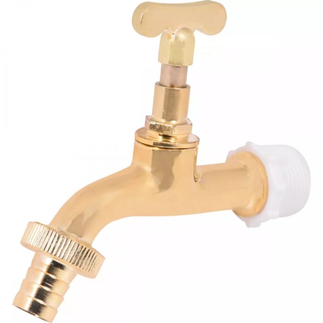 Torneira para Jardim Amarela Curta 1/2" X 3/4" - LIEGE Torneira para Jardim Amarela Curta 1/2" X 3/4" - LIEGE