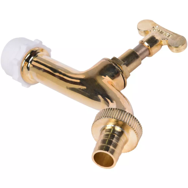 Torneira para Jardim Amarela Longa 1/2" X 3/4" - LIEGE Torneira para Jardim Amarela Longa 1/2" X 3/4" - LIEGE