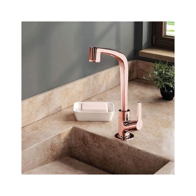 Torneira para Lavatório Flatt 1195 F71 Rosé Gold - Lorenzetti Torneira para Lavatório Flatt 1195 F71 Rosé Gold - Lorenzetti