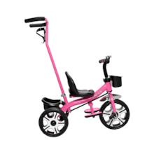 Triciclo com Apoiador Zippy Toys Rosa