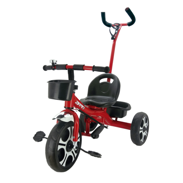 Triciclo com Apoiador Zippy Toys Vermelho