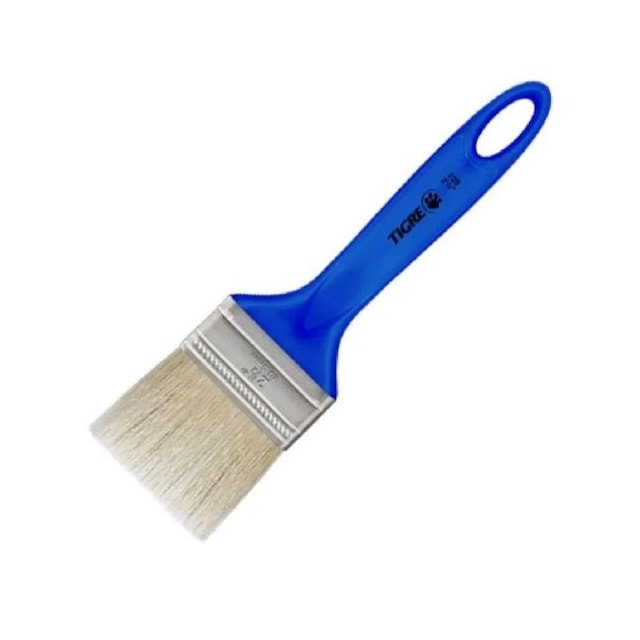 Trincha 2.1/2" Média Filamento Sintético Branco - Tigre