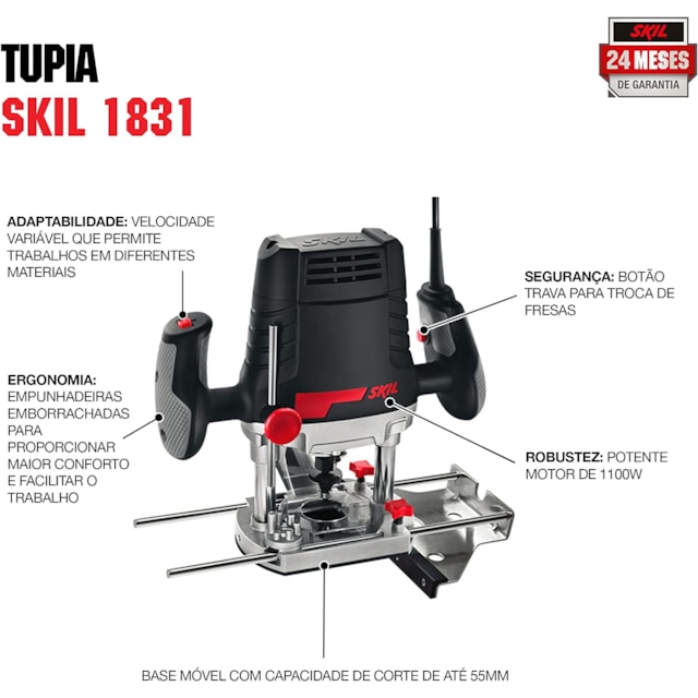 Tupia 1831 1100W 220V - SKIL Tupia 1831 1100W 220V - SKIL