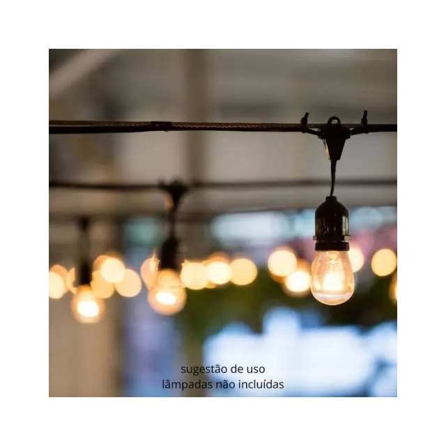 Varal de Quermesse 10m 20 x E27 IP65 - AVANT Varal de Quermesse 10m 20 x E27 IP65 - AVANT