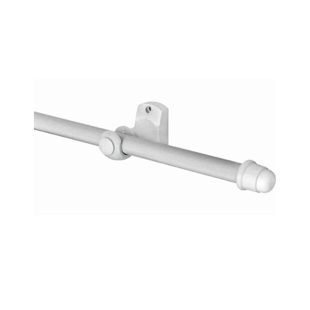 Varão com Suporte para Cortina Alpha 19mm Branco 1,5M - ALPHA VARÃO Varão com Suporte para Cortina Alpha 19mm Branco 1,5M - ALPHA VARÃO