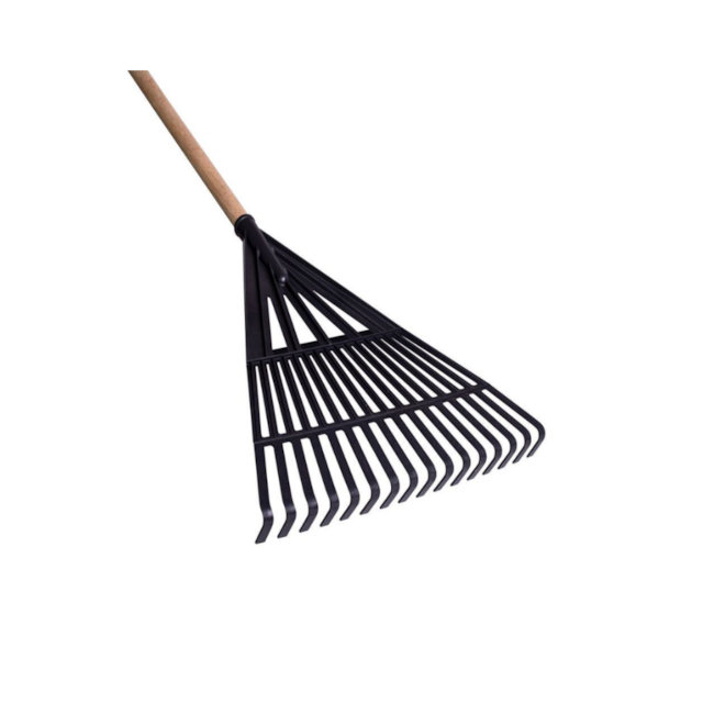 Vassoura de Jardim com 16 Dentes Preta com Cabo 1,20m - ROMA