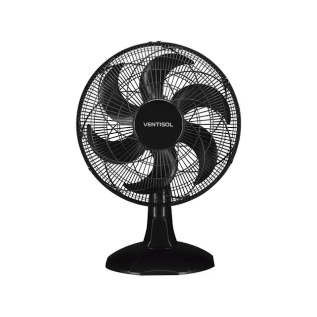 Ventilador de Mesa 6 Pás 40cm 220V Preto - VENTISOL