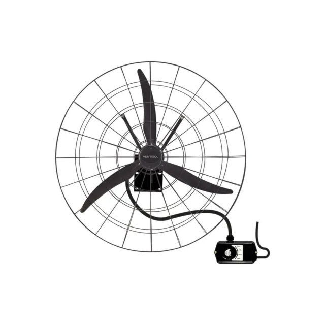 Ventilador de Parede Fixo 1m Preto 220V - VENTISOL Ventilador de Parede Fixo 1m Preto 220V - VENTISOL