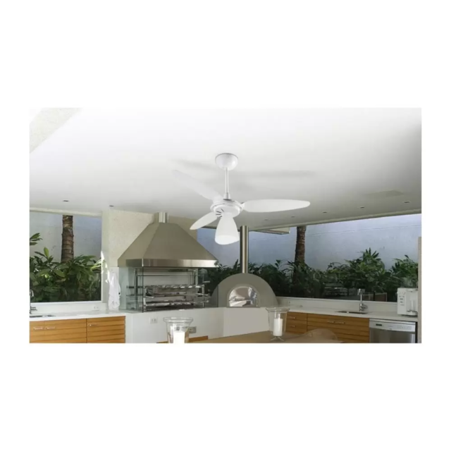 Ventilador de Teto Luminária com 3 Pás Transparente 220V - VENTISOL