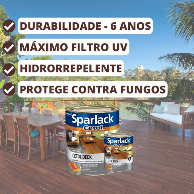 Verniz Cetol Deck Semibrilho Natural 3,6 Litros - CORAL Verniz Cetol Deck Semibrilho Natural 3,6 Litros - CORAL