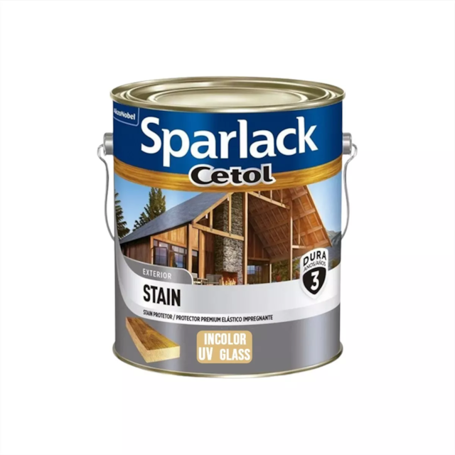 Verniz Cetol Stain Acetinado Incolor Uv Glass 3,6 Litros - CORAL Verniz Cetol Stain Acetinado Incolor Uv Glass 3,6 Litros - CORAL