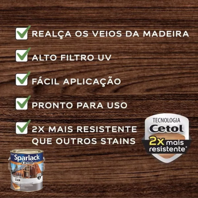 Verniz Cetol Stain Acetinado Natural Transparente 900ml - CORAL Verniz Cetol Stain Acetinado Natural Transparente 900ml - CORAL
