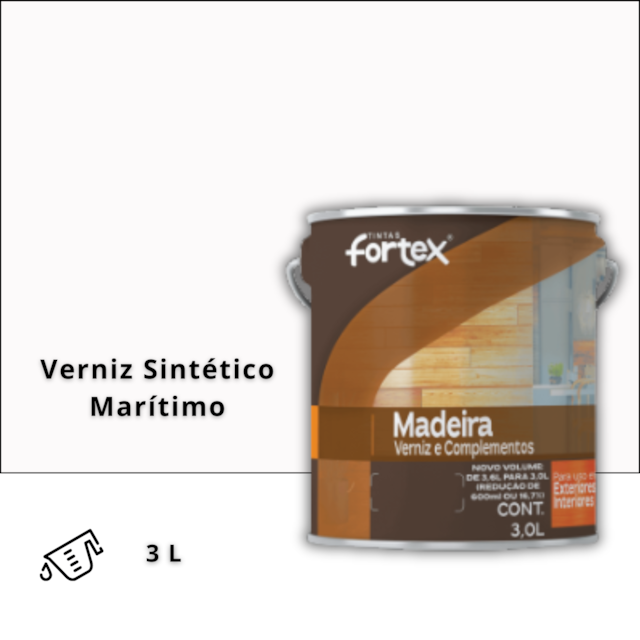Verniz Sintético Marítimo Incolor 3L - FORTEX