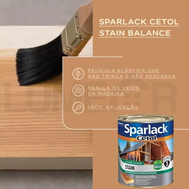 Verniz Sparlack Cetol Stain Balance Acetinado Imbuia 3,6 Litros - CORAL Verniz Sparlack Cetol Stain Balance Acetinado Imbuia 3,6 Litros - CORAL