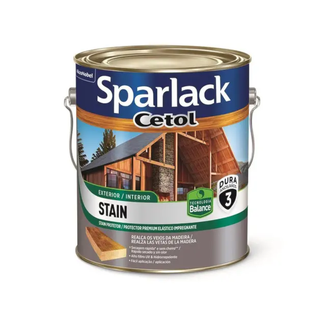 Verniz Sparlack Cetol Stain Balance Acetinado Imbuia 3,6 Litros - CORAL Verniz Sparlack Cetol Stain Balance Acetinado Imbuia 3,6 Litros - CORAL
