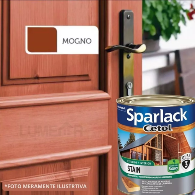 Verniz Sparlack Cetol Stain Balance Acetinado Mogno 3,6 Litros - CORAL Verniz Sparlack Cetol Stain Balance Acetinado Mogno 3,6 Litros - CORAL