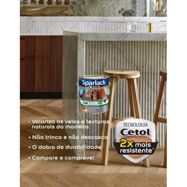 Verniz Sparlack Cetol Stain Balance Acetinado UV Glass 3,6 Litros - CORAL Verniz Sparlack Cetol Stain Balance Acetinado UV Glass 3,6 Litros - CORAL