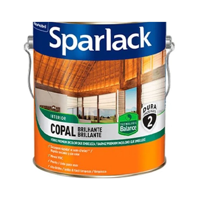 Verniz Sparlack Copal Balance Brilhante Transparente 3,6L - Coral Verniz Sparlack Copal Balance Brilhante Transparente 3,6L - Coral