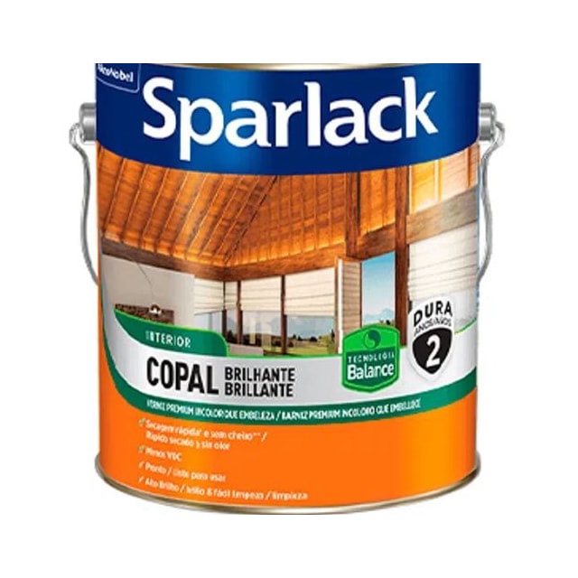 Verniz Sparlack Copal Balance Brilhante Transparente 3,6L - Coral