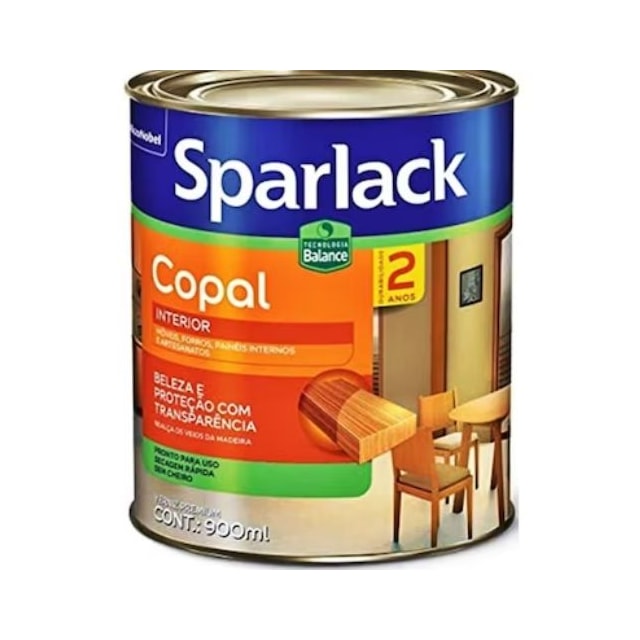 Verniz Sparlack Copal Balance Brilhante Transparente 900ml - Coral Verniz Sparlack Copal Balance Brilhante Transparente 900ml - Coral