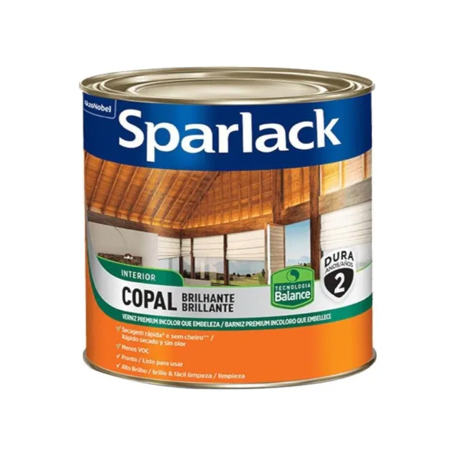 Verniz Sparlack Copal Brilhante Transparente Balance 225ml - CORAL